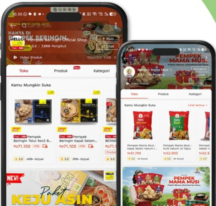 Official store on online shopping apps